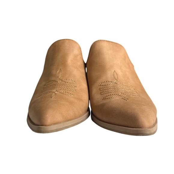 Dolce Vita Womens Kianti Tan Western Inspired Mule Block Heel Pointed Toe Size 7 - Picture 8 of 12